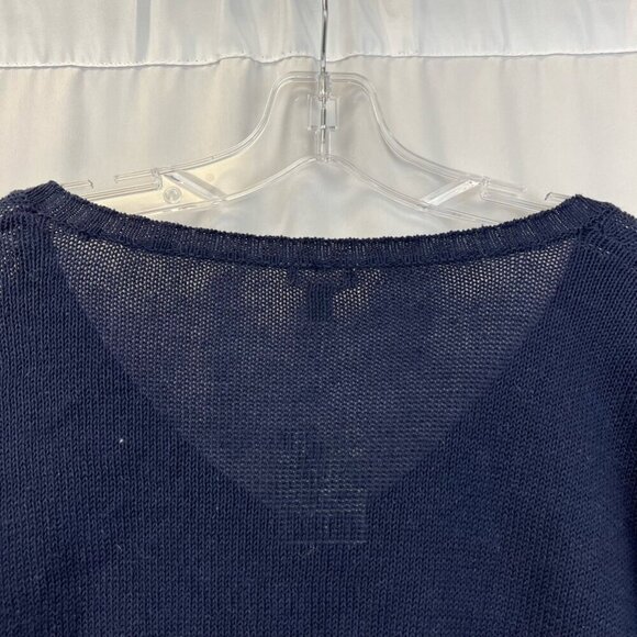 Ecote Womens Pullover Sweater Multicolor Striped 3/4 Sleeve V Neck M New - Picture 6 of 11